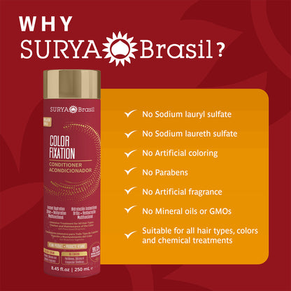 NEW Color Fixation Restorative Conditioner Surya Brasil 8.45oz