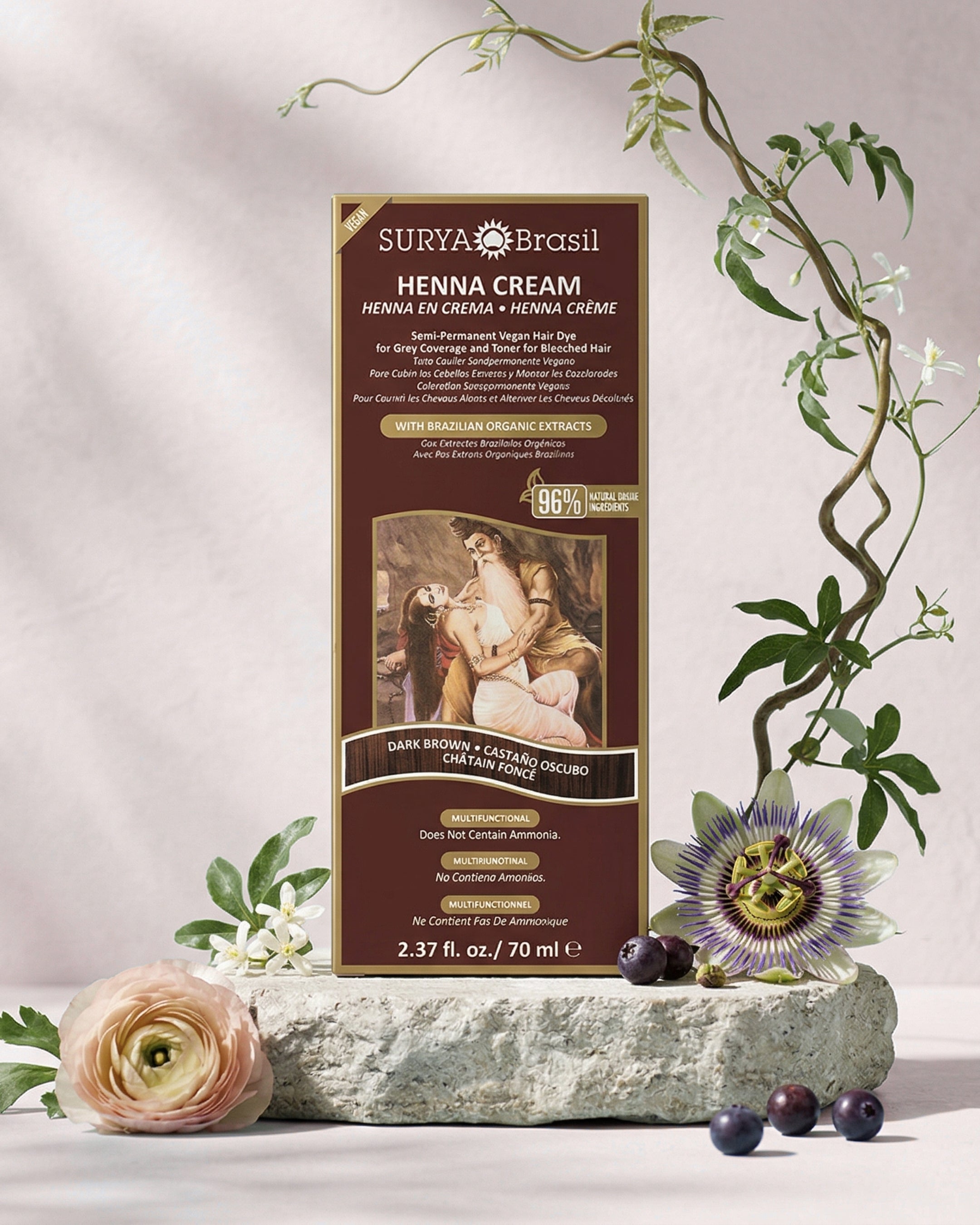 Surya Brasil Henna Cream | Semi-Permanent Color, Truly Clean