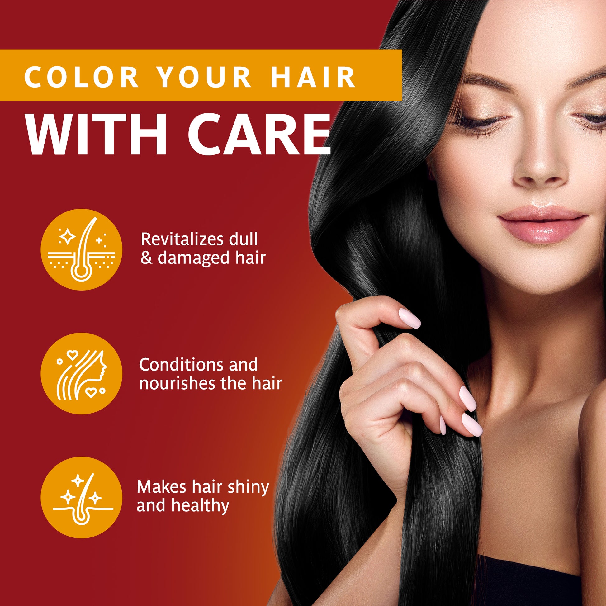 A woman holding her hair, showcasing Surya Brasil Henna Cream Ash Blonde 2.37oz. A luxurious, eco-conscious hair coloring product with Ayurvedic principles and Amazonian biodiversity.