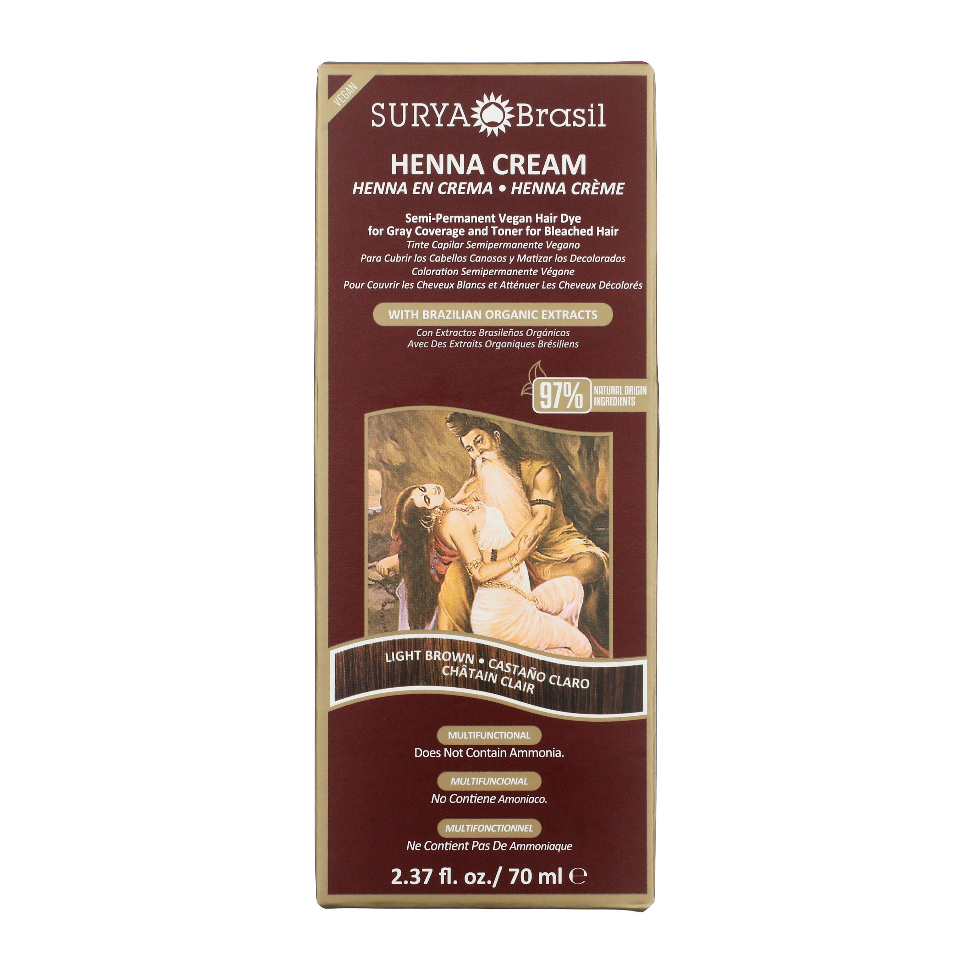 Surya Brasil Henna Cream Light Brown 2.37oz – Surya Brasil USA