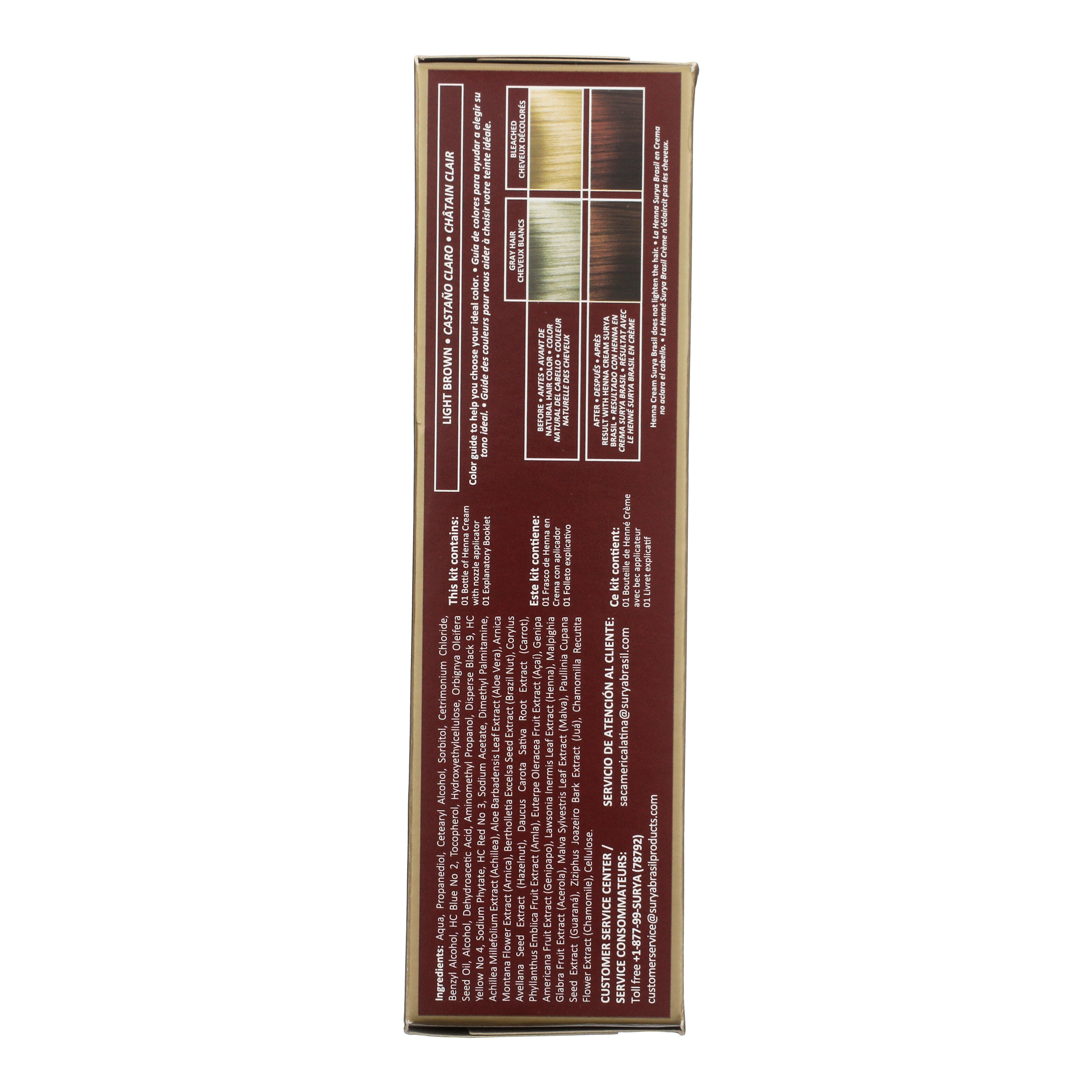 Surya Brasil Henna Cream Light Brown 2.37oz – Surya Brasil USA