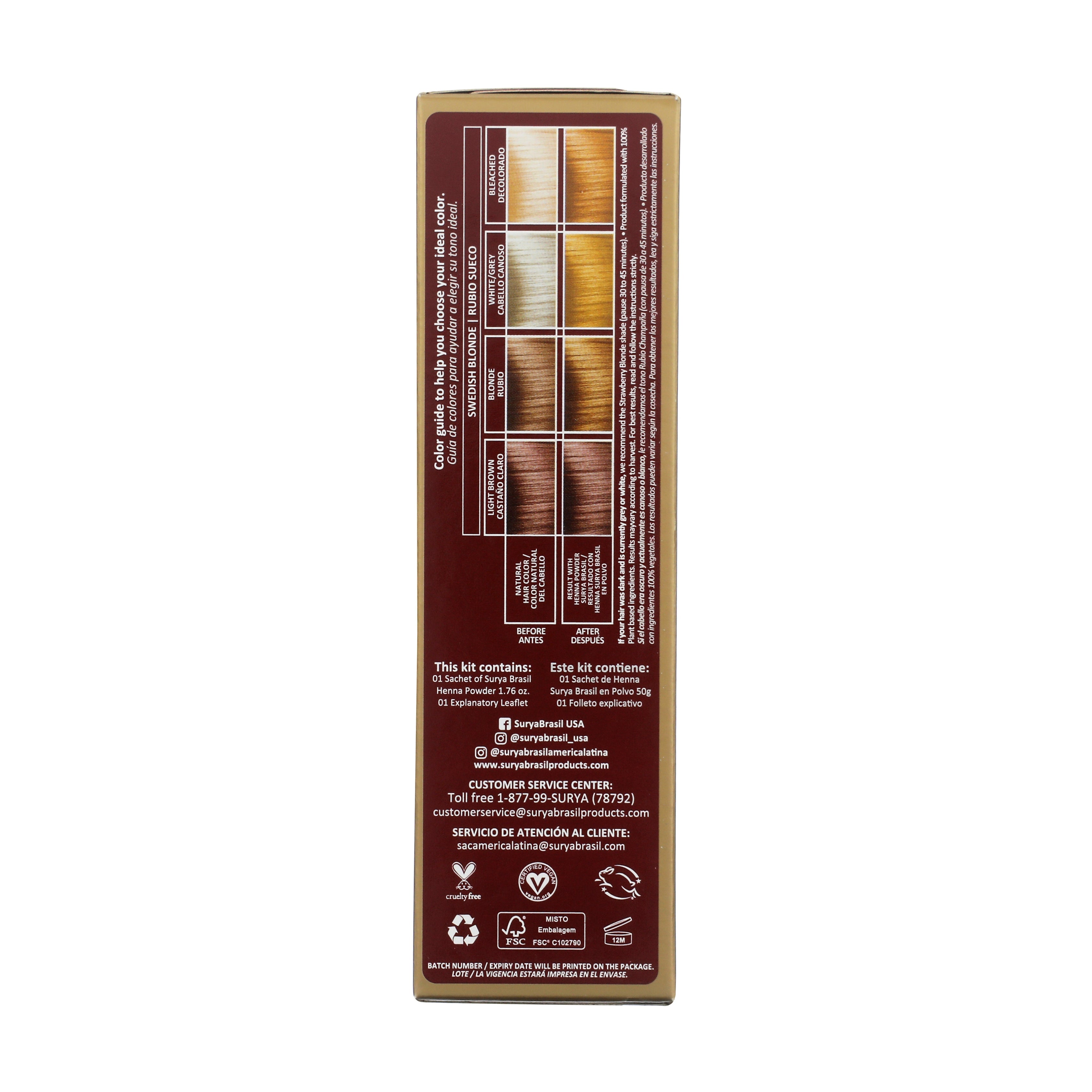 Surya Brasil Henna Powder: Organic Hair Color 1.76oz – Surya