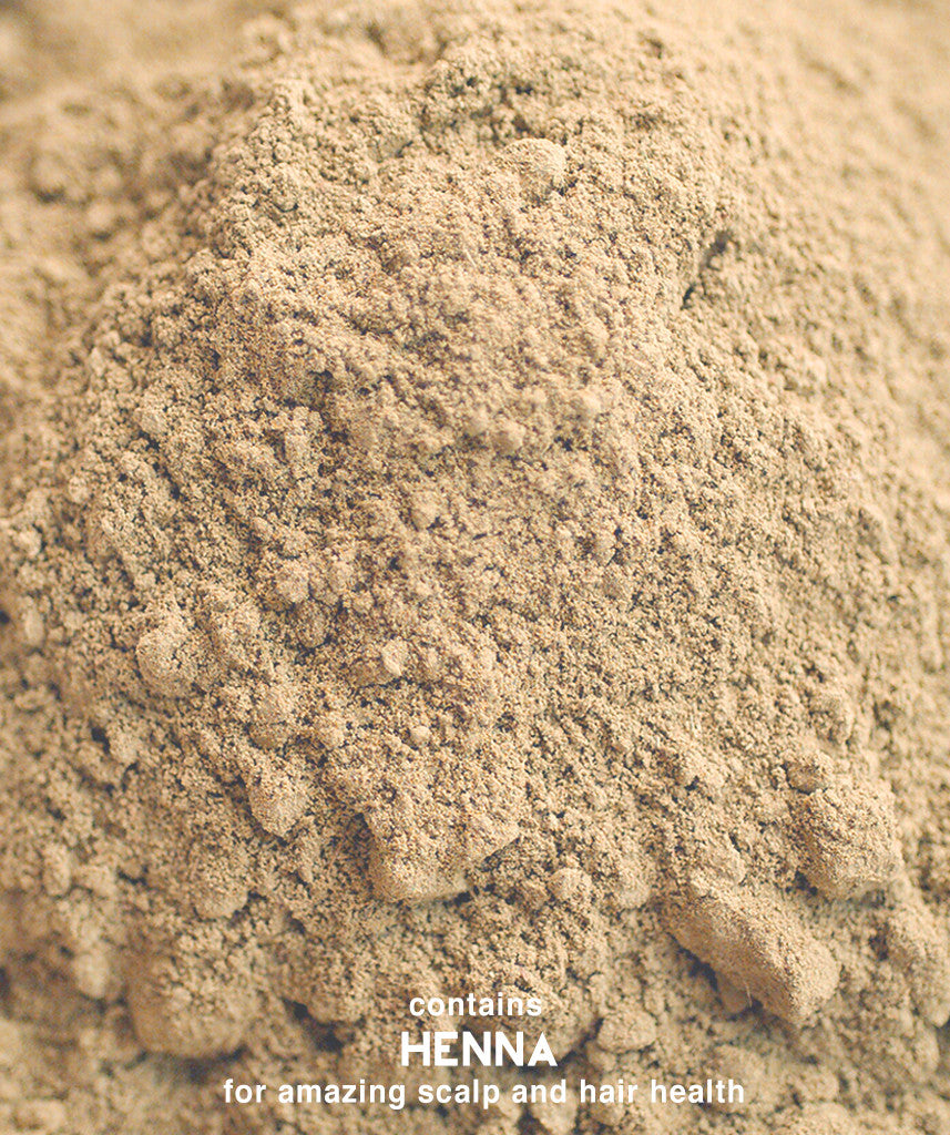 A pile of brown henna powder, 1.76 oz. Surya Brasil's natural, organic hair color. Derived from plants for gray coverage, scalp protection, and strand strength.